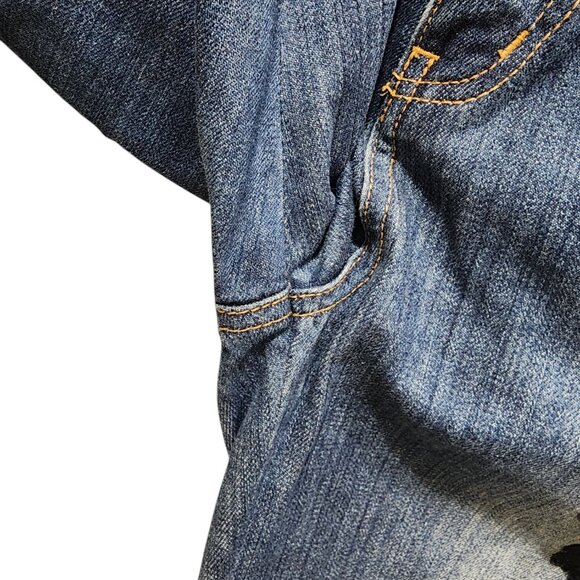 Moiselle Vintage Embellished Flared Jeans with Floral Beading - Approx. Size 32 - Picture 11 of 12